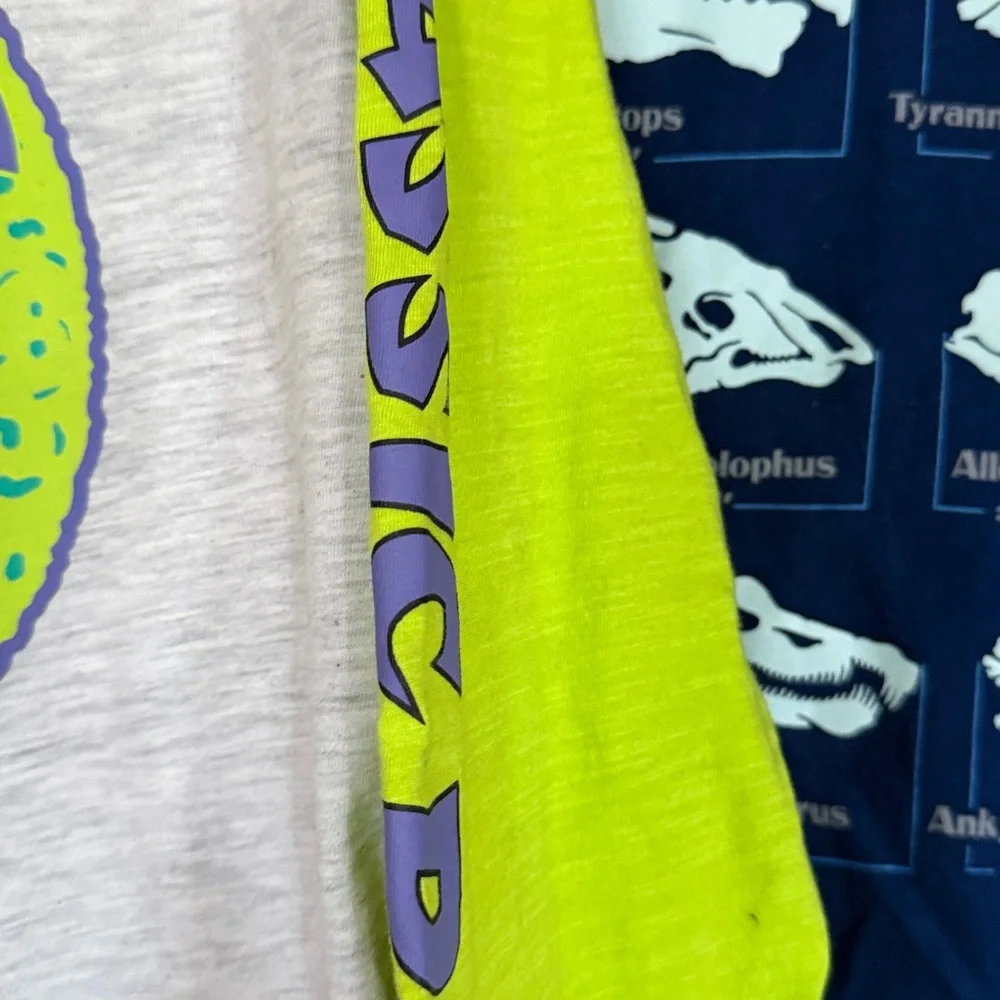 Gap long sleeve blue Dinosaur glow in dark shirt and Jurassic Park light hoodie